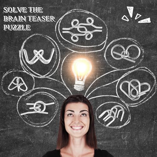 Image of 36 Pcs Metal Wire Brain Teaser Puzzle Set - IQ Mind Challenge Games for Kids & Adults | Educational Problem Solving & Logic Puzzles | Fidget & Untangling Toy Set