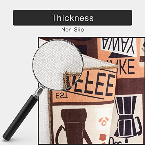 Wunderlin Kitchen Rugs Runner Collection Non-Slip Kitchen Washable Rugs For Kitchen Floor Set Carpet Kitchen Rugs Kitchen Decorations Theme Sets Of Two (Coffee) #TOP6