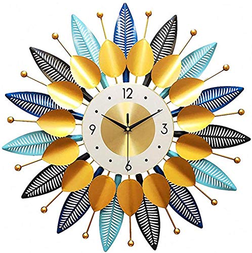 Horloge murale en métal 27,6" : déco nature et design pour votre grand salon