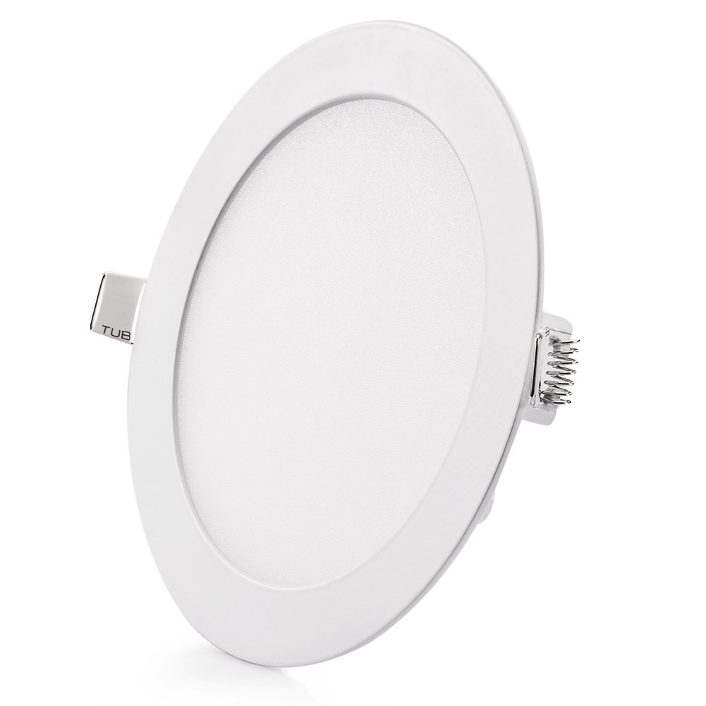 Ultra-Thin 9W 5-inch LED Retrofit Recessed Lighting Kit Fixture, Non-Dimmable Round Flat Panel Ceiling Light Downlight, 6000K Day White 135MM Cut Hole for Hallway/Kitchen/Bedroom/Home/Office