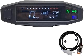 VOIV Motorcycle Odometer For Russian KR200 Motorcycle Speedometer LCD Digital Panel Odometer Tachometer Dash Board Dashboard Meter 12000 RPM Universal