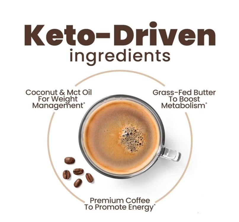Keto Instant Medium Roast Coffee, 7.93 oz – MCT Oil & Grass-Fed Butter Blend, Low Carb, Keto & Paleo Friendly, Instant Coffee Beverage (1-Pack) image 4