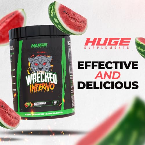 Image of Wrecked Inferno - Thermogenic Pre Workout For Men & Women, Increase Energy, Boost Thermogenesis & Metabolism, Enhance Exercise Performance - Contains L-Citrulline, L-Carnitine, Beta-Alanine & More