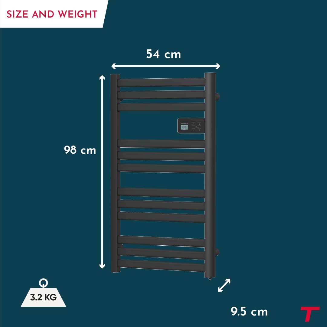 THOMSON - Sèche-serviette électrique sans fluide connecté WiFi 500W COSMO noir