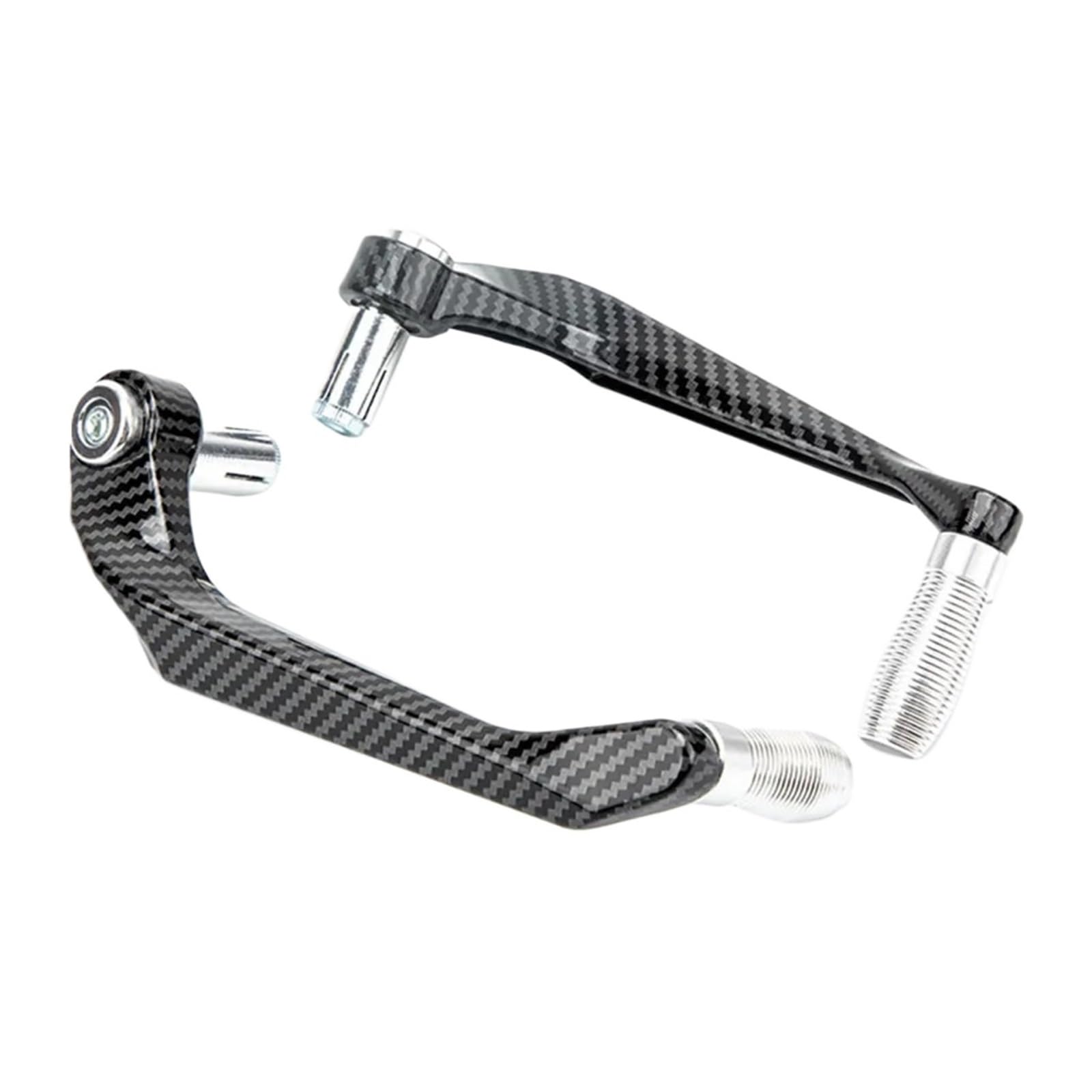 UIDJIVDS Handguards Fit for Motorcycle CNC Aluminum Alloy Handlebar Brake Clutch Lever Hand Guard Protector Modification Motorbike Handlebar Protector(Silver-MTHS01)