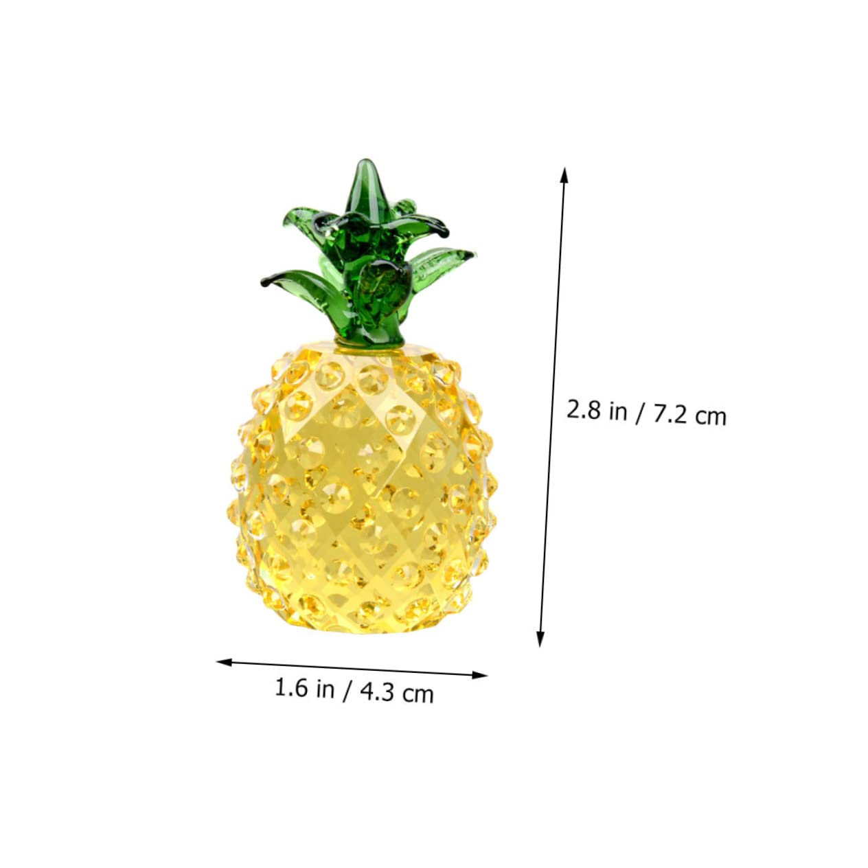 Cabilock 2 Pezzi Di in Cristallo A Forma Di Ananas Decorazione Per La Scrivania Statuetta Decorativa Per Occasioni Speciali Per Gli Appassionati Di Arredamento Per La Casa
