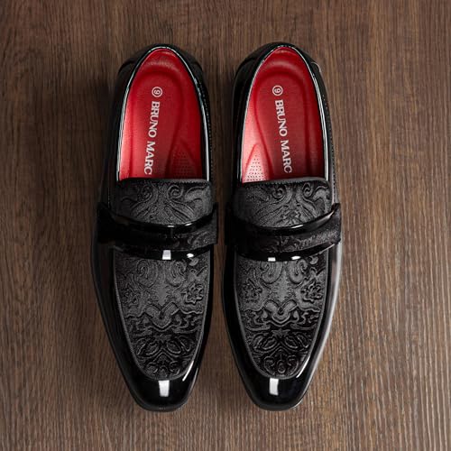 Image of Bruno Marc Men's Tuxedo Loafers Slip-on Dress Shoes