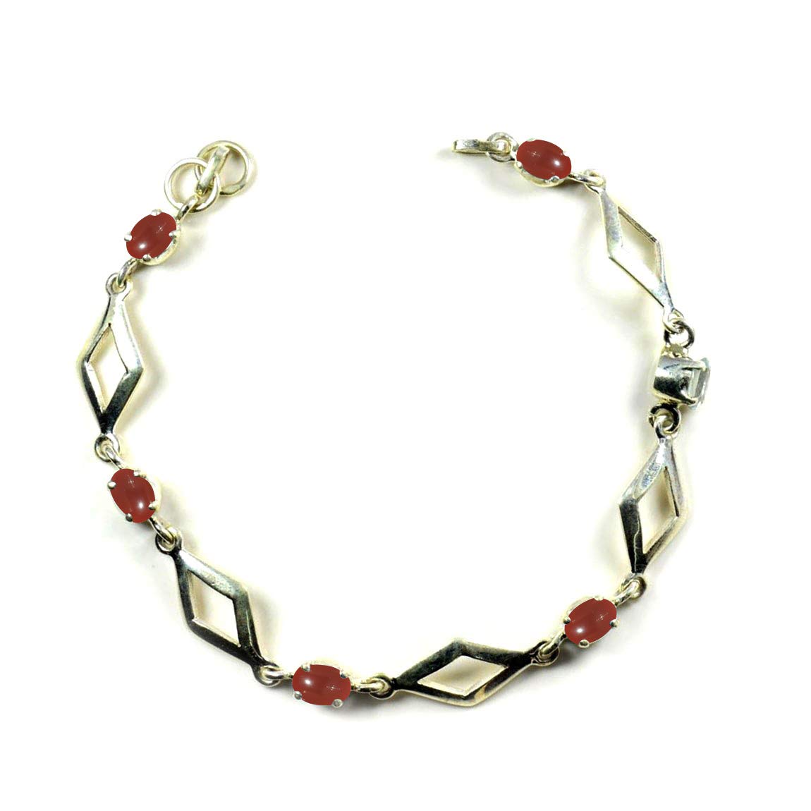 Elige tu color de piedras preciosas naturales pulseras de plata para mujer, joyería especial en estilo garra