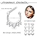 FINREZIO 12 PCS 14G Stainless Steel Nose Rings Hoop Cartilage Earrings Septum Clicker Bull Rings CZ Body Piercing Jewelry (Gauge: 16G=1.2MM)
