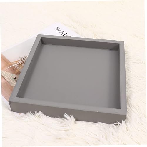 Miniatura 5 de NOLITOY Platillos de cerámica de la maceta del cemento de imitación cuadrada Platillos de la maceta Platillos