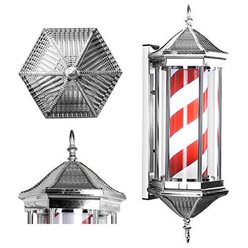 70cm Hair Salon Retro LED Rotary Barber Pole Store Signos Al aire libre Montado en la pared Impermeable Peluquería Light,B