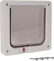 Ideal Pet Products Cat Flap Door with 4-Way Lock - Unbreakable LEXAN Flap 6.25x6.25" for Cats Up to 12 lbs