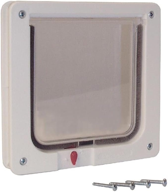 Ideal Pet Products Cat Flap Door with 4 Way Lock, 6.25" x 6