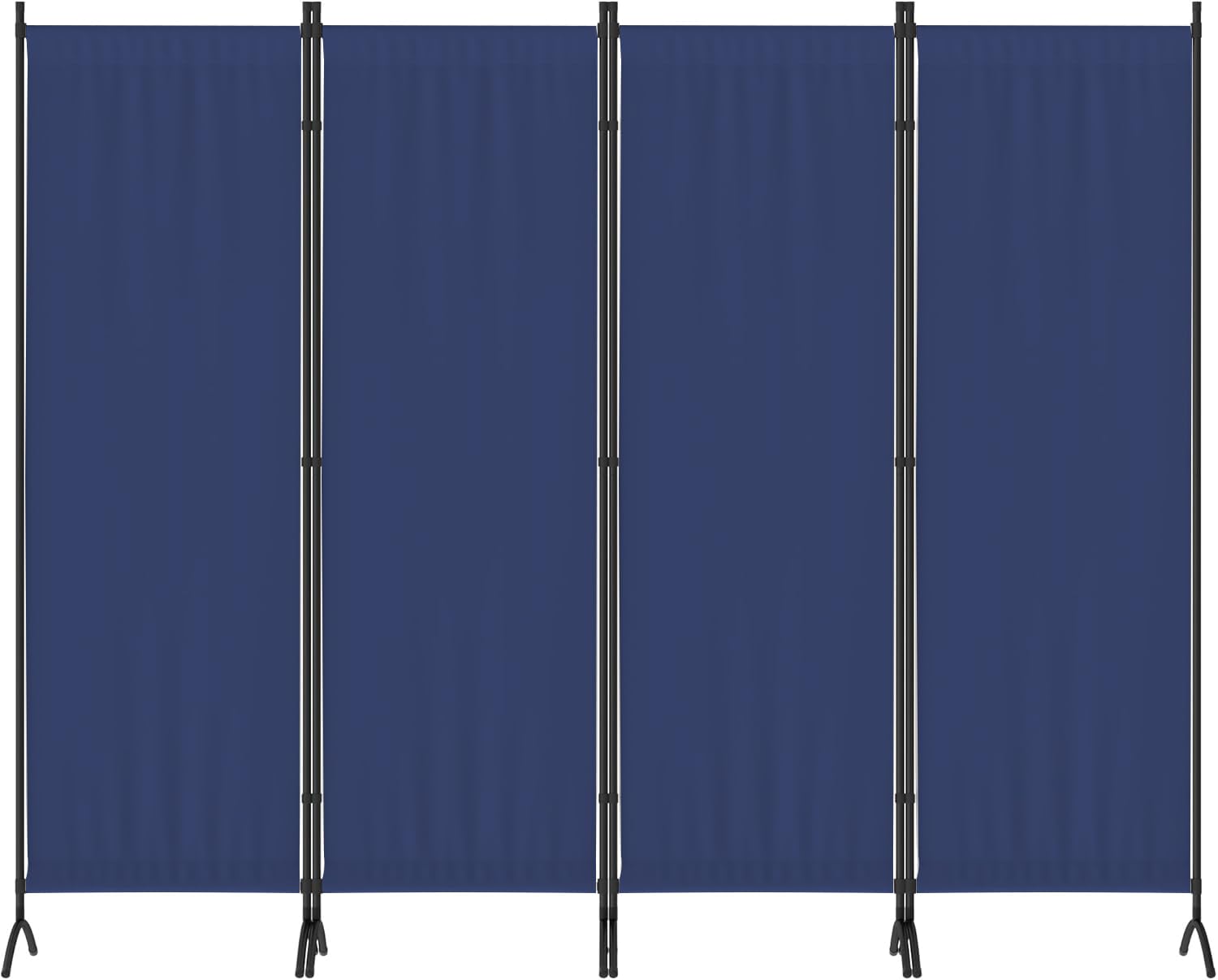 Photo 1 of ***MISSING HARDWARE -SELLING AS IS *** BMorngardo Upgraded Room Divider Folding Privacy Screens 4 Panel Partitions 88" Wall Dividers Portable Separating for Home Office Bedroom Dorm Decor (Blue)