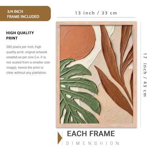 Image of kotart Aesthetic Botanical Art Home Decoration Painting | Boho Paintings With Frame For Living Room Bed Room Hotel Wall Decor Digital Reprint (13x17 inch)