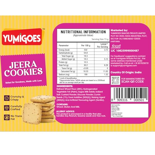 Image of Yumigoes Jeera Cookies 400G