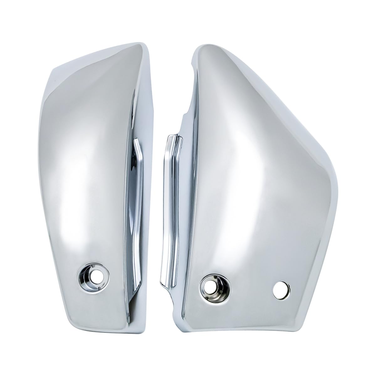 Motorcycle Left & Right Battery Side Fairing Cover For 2009-2015 Yamaha XVS950 V star 950 2009-2017 XVS950CT V Star 950 Tourer(Chrome)