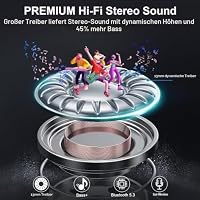 Drsaec Bluetooth Kopfhörer, In Ear Kopfhörer Kabellos Bluetooth 5.4 mit 4 ENC Noise Cancelling Mic, 48 Std Wireless Earbuds Hi-Fi Stereo, IP7 Wasserdicht Ohrhörer für iOS Android – Ansicht 5