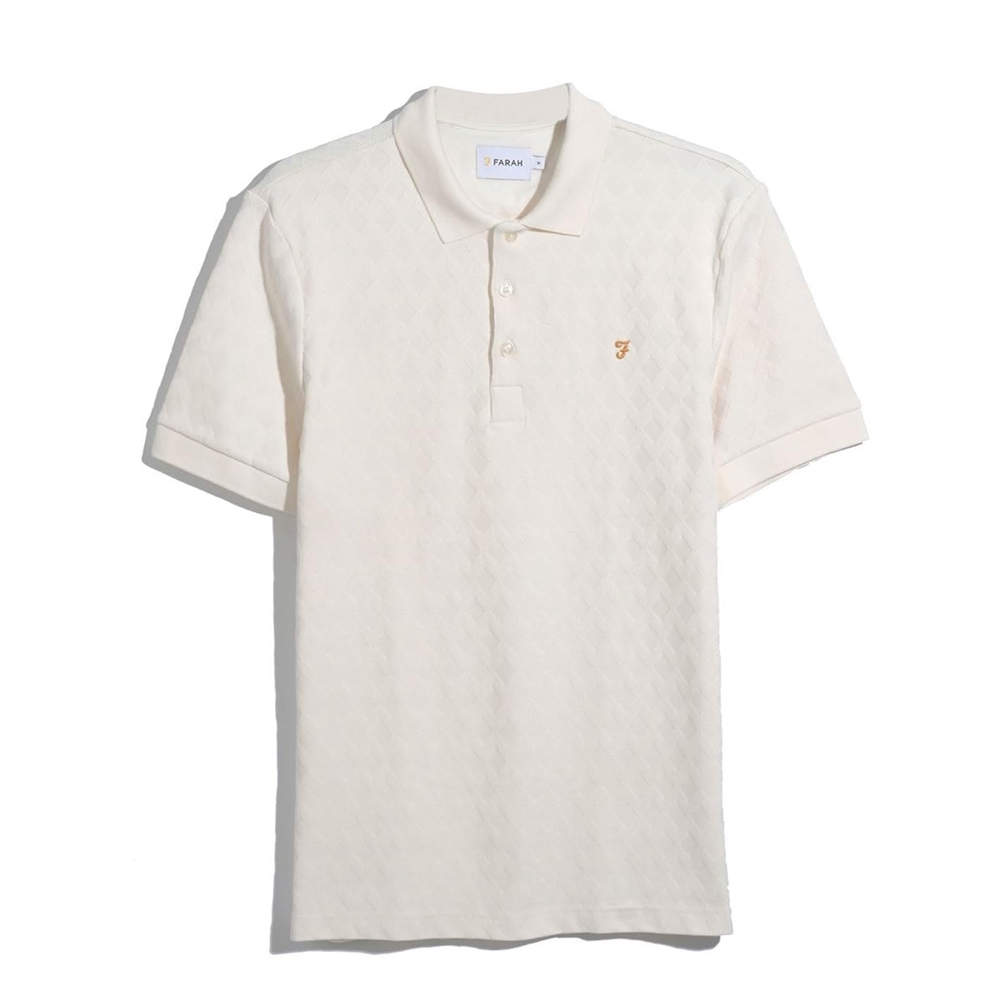 Farah Men's Short Sleeve Polo Shirt White Extra Large
