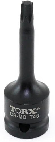 Miniatura 7 de TEMO T45 3 pulgadas de largo Torx Star 6 puntos Negro Impact Bit Socket Herramienta de reparación automática 1/2 pulgada Square Drive