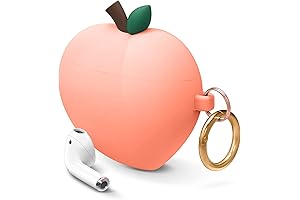 elago Peach Cover Compatible with Apple AirPods Case, 3D Designed Cute Case...