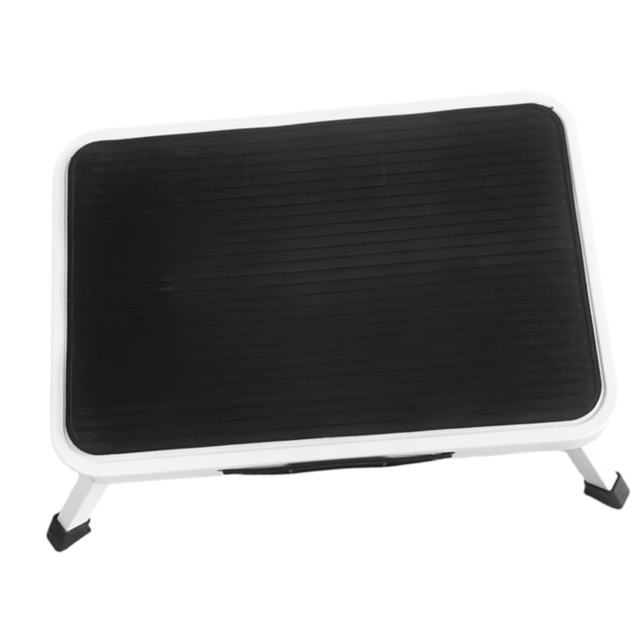 Tabouret Pliant en Fer Noir à Caoutchouc, Marchepied Portable