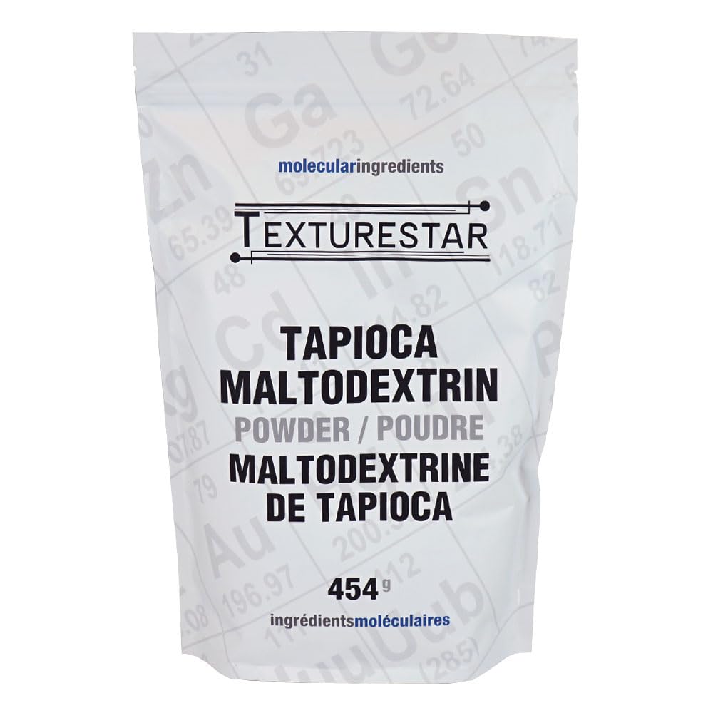 PowderForTexture Pure Tapioca Maltodextrin for Molecular Gastronomy, 454g (1lbs) | Modern Cuisine, Convert High Fat Content Liquids Into Powder