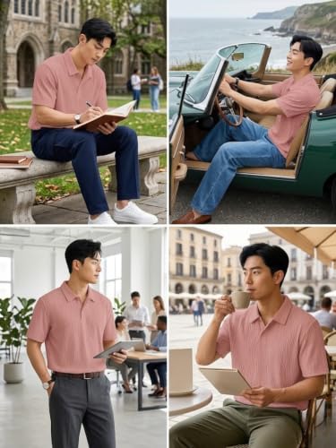 Image of Leriya Fashion Cotton T-Shirt for Men - Soft Breathable Fabric | Regular Fit Half Sleeve Collar Tee for Summer Casual Wear (Available in Plus Size)