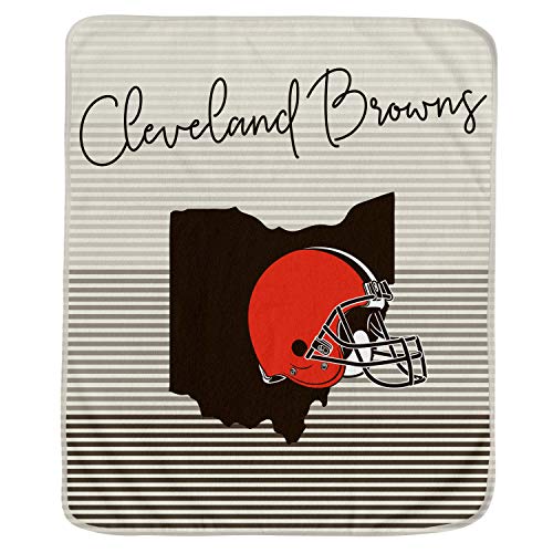 Pegasus Sports NFL Ultra Fleece State Stripe Blanket- Cleveland Browns Team Color 60x70