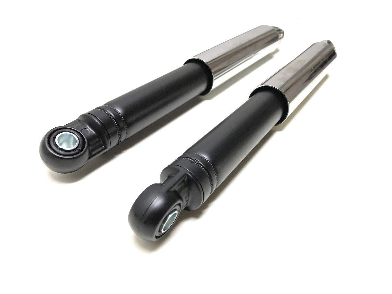 Stoßdämpfer Set 370mm Schwarz Chrom passend für Simson, Kreidler, Hercules, Zündapp Mofa Moped Mokick