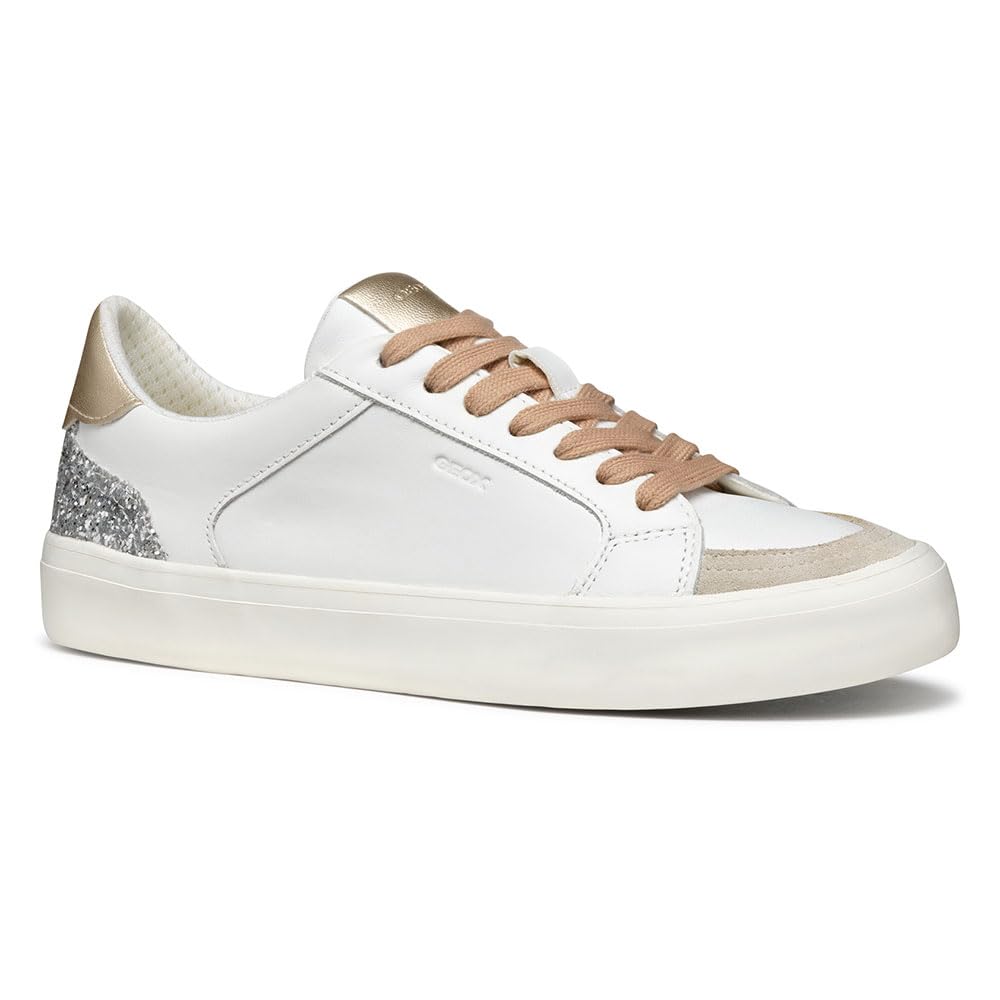 Geox D EMMELENY E, Women’s Sneaker, White,