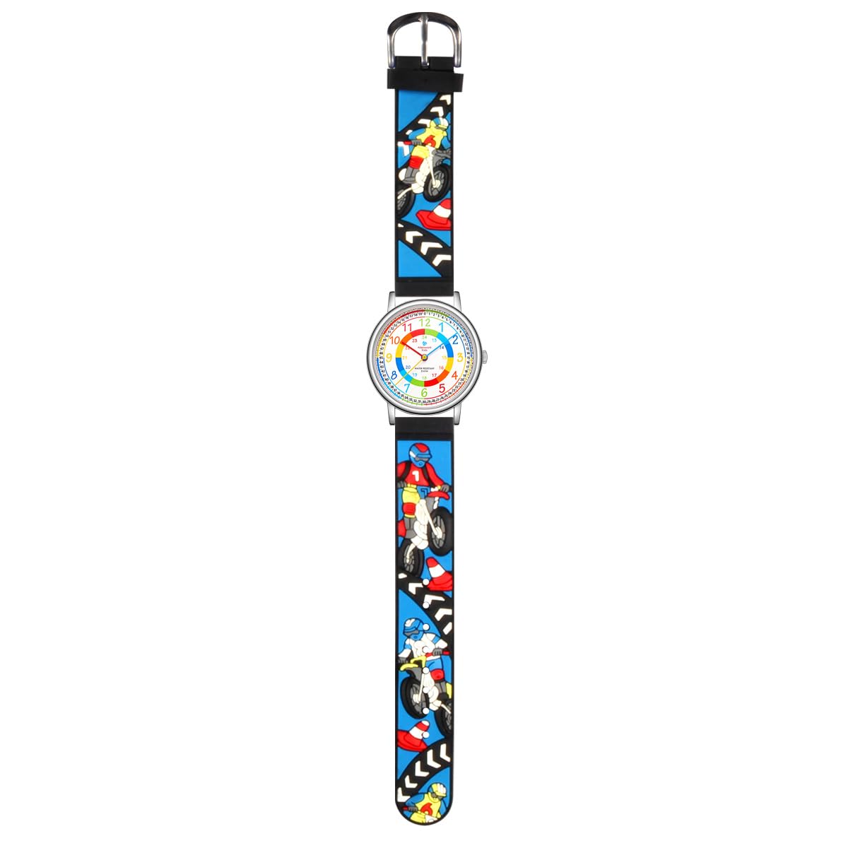Alienwork Kids Reloj de Aprendizaje Infantil Niño Niña Tiempo de Aprender Silicona Ligera Suave Impermeable