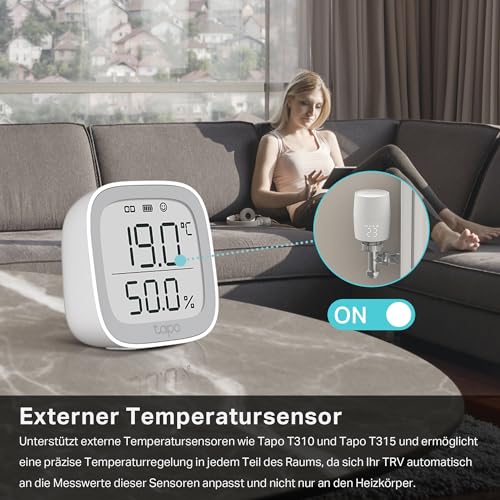 TP-Link smartes Heizkörperthermostat - Erweiterungseinheit, benötigt Kasa Hub, Heizungssteuerung...