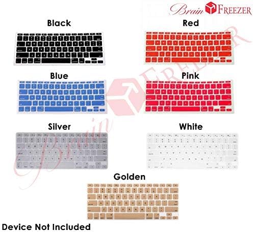 Image of Brain Freezer Keyboard Protector Compatible with MacBook Air 13 inch 2020 Release Model A2179 Soft Silicone Waterproof Dust-Proof Ultra Thin Keyboard Cover (Red)