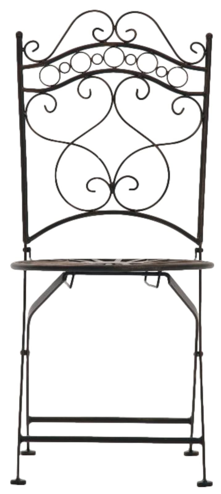 CLP Lot de 2 Chaises De Jardin Pliantes Indra I Chaises D'Extérieur en Fer Forgé pour Terrasse Ou Balcon Couleur:Bronze