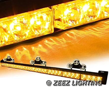 ZEEZ Beacon - 32 LED Traffic Advisor Emergency Warning Flash Strobe Beacon Light Bar Car Truck - Amber