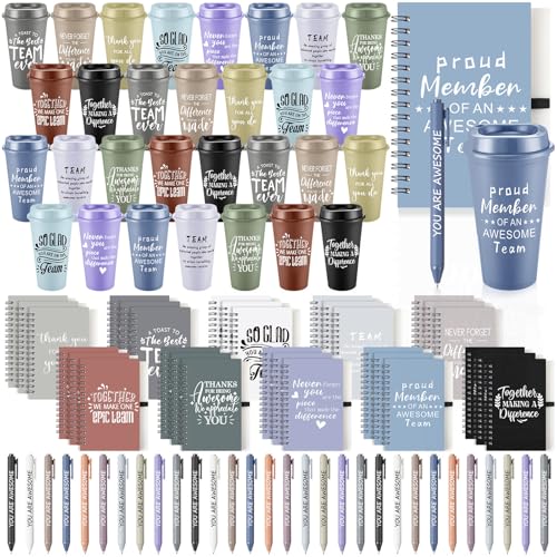 Teenyyou 90 Pcs Employee Appreciation Gift Set, 16oz Tumbler with Lid Notebook Pen Bulk Thank You...
