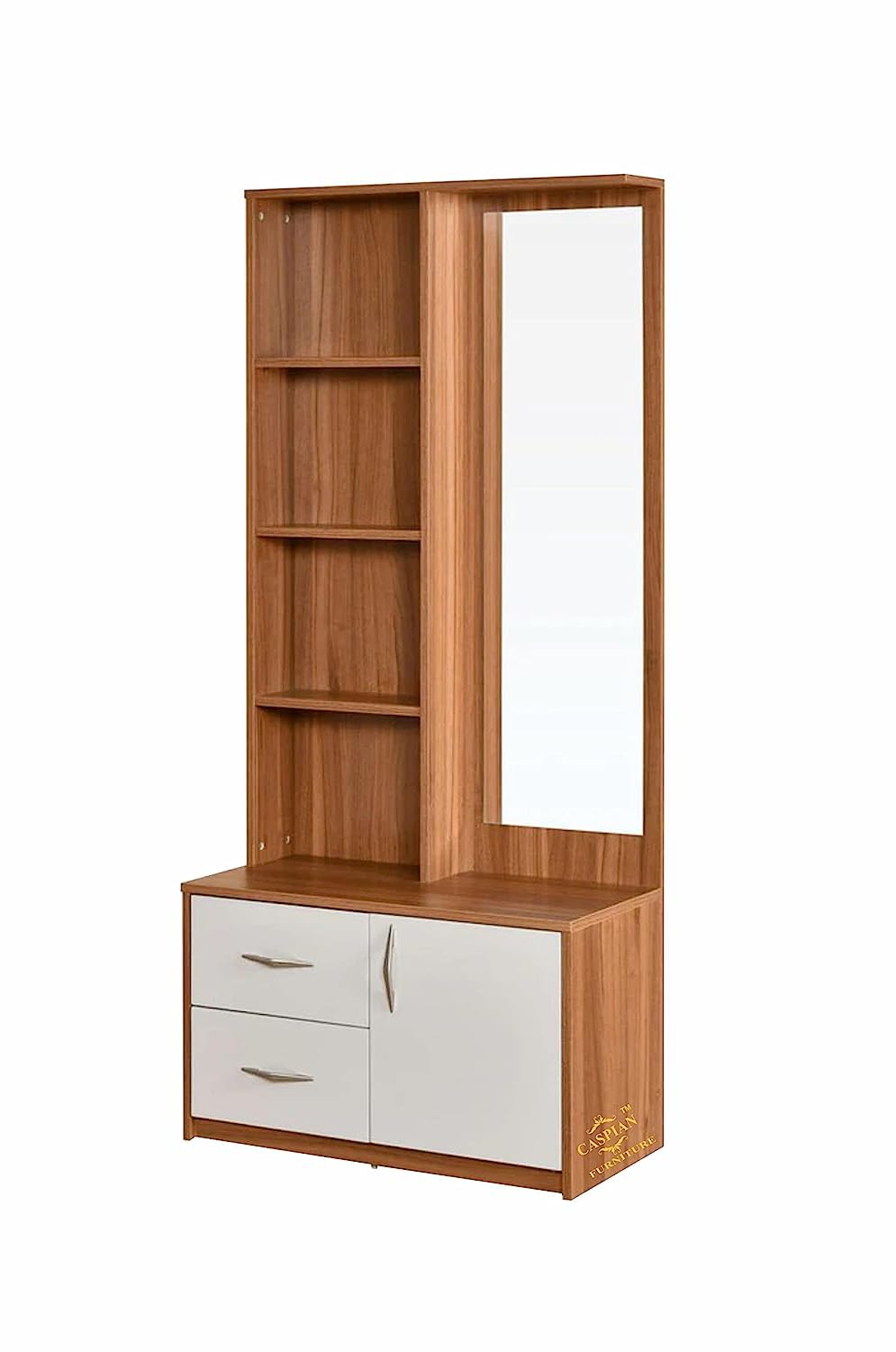 CASPIAN Furniture Dressing Table with Shelves and Drawer || Make up Table|| Organizer for Room Engineered Wood Dressing Table Mahogany and White 72 * 13 * 30-image-17
