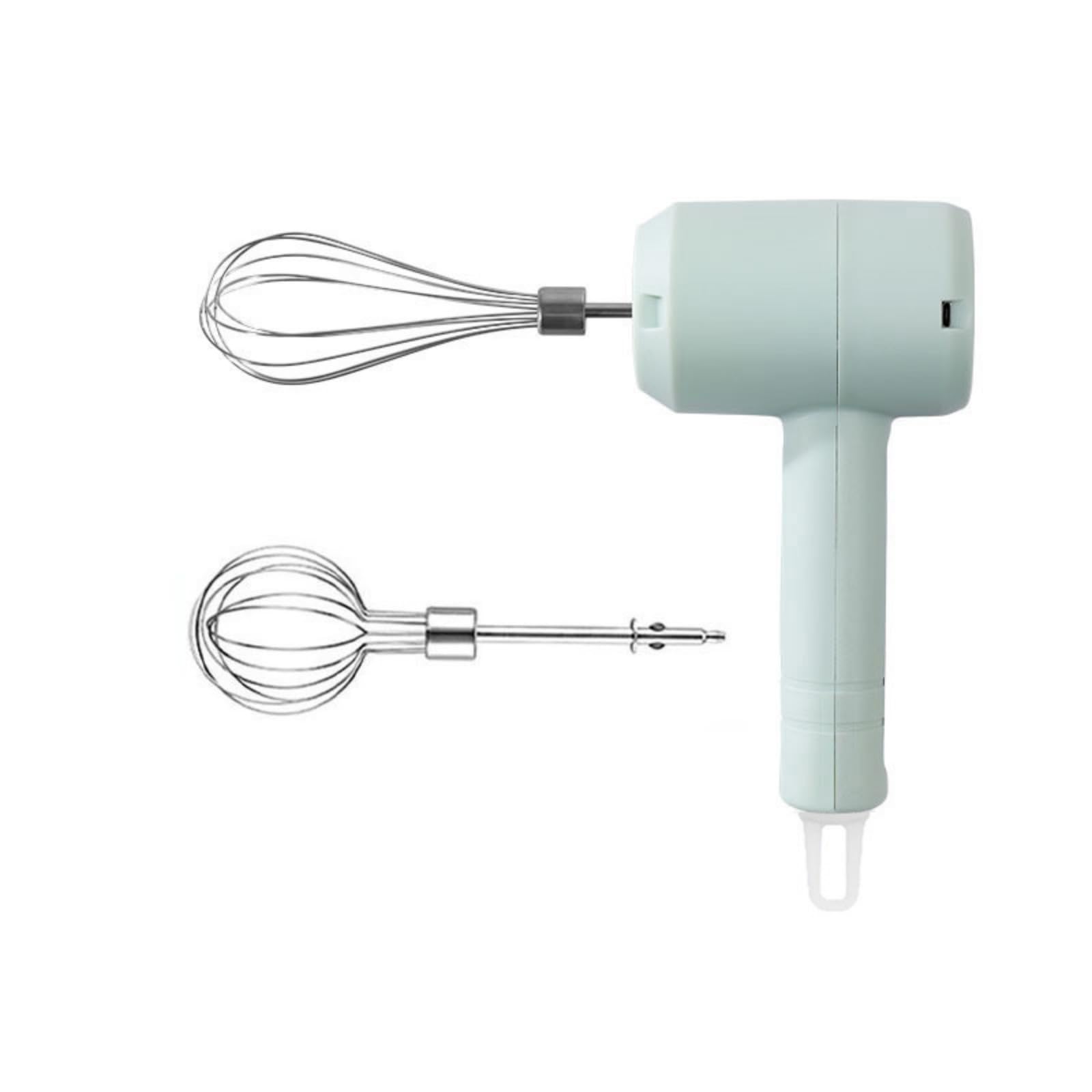 Nucelit Delicate Cordless Hand Mixer 800mAh Rechargeable 3 Speed Mode Sturdy Nonrust Steel Whisks Baking Tool Handheld Cake Mixer