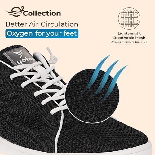 Image of YOHO Wind Sneakers for Men | Stylish Casual Shoes with Elastic Laces | Comfortable, Stretchable & Ultra-Lightweight | Premium Breathable Mesh Fabric
