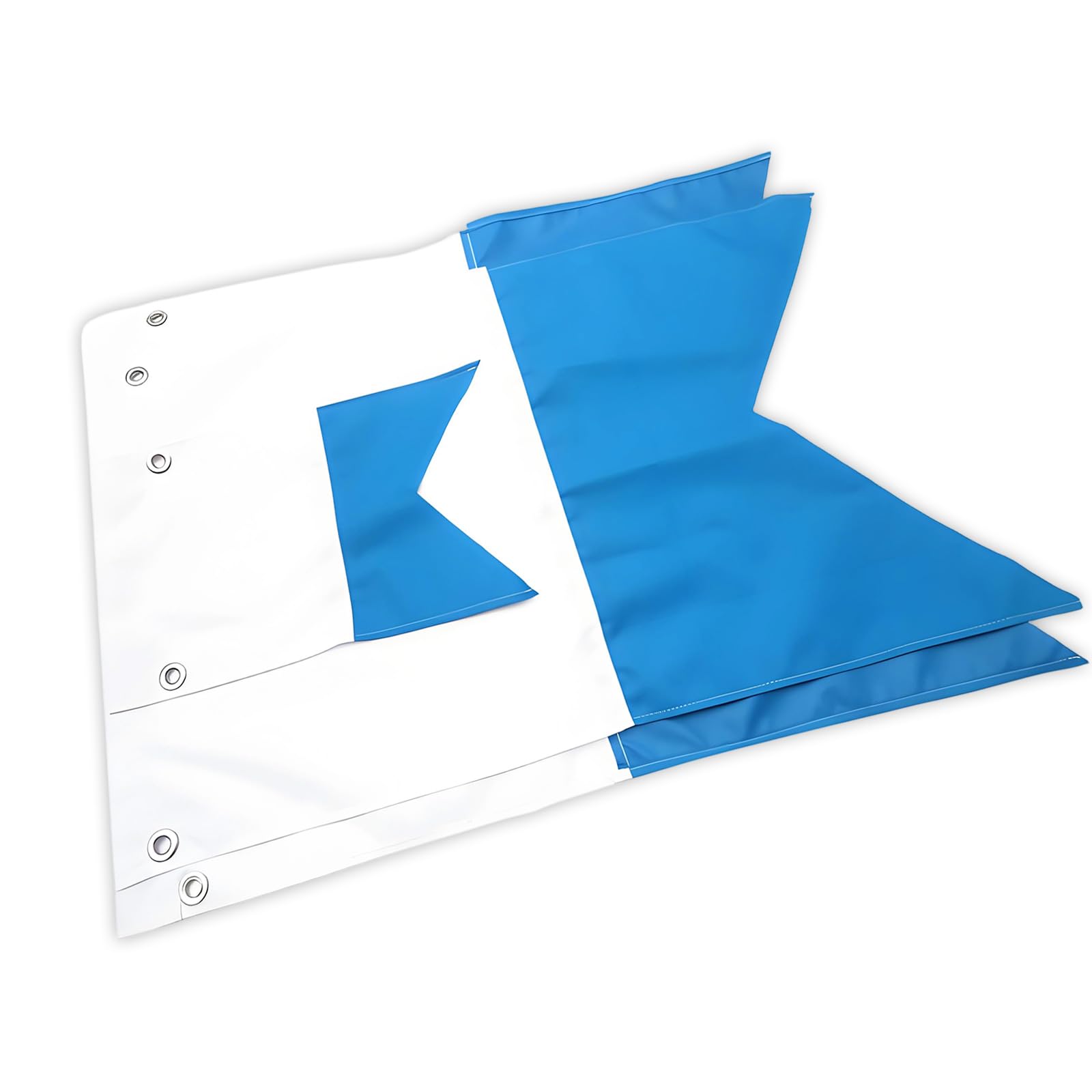 Generisch Set de banderas flotantes de buceo, 35 x 25 cm, 75 x 60 cm, 80 x 50 cm, tamaño azul y blanco, para actividades marinas y seguridad en la piscina, bandera de seguridad para snorkel