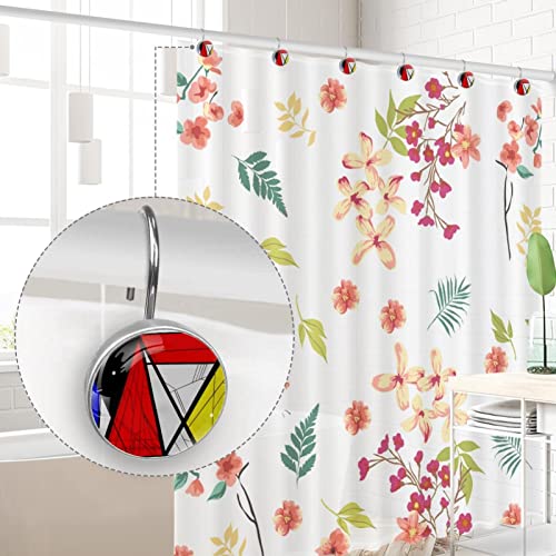 Crochets rideau de douche anti rouille pour tringle de salle de bain - 5