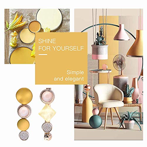 image for QIYIQI Pearls Hair Clips Acrylic Resin Hair Barrettes for Women Ladies
