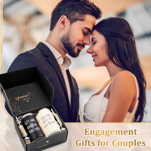 Lifecapido Engagement Gifts for Couples, 20oz Couples Coffee Mugs Set of 2 - Image 2
