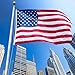 American Flag 3x5 Outdoor, 210D 3x5 Flags Outside, Heavy Duty Spun Polyester USA Flag, All Weather US Flags with Embroidered Stars Sewn Stripes Brass Grommets, Vivid Color for Outdoor Indoor (3 by 5 Foot)