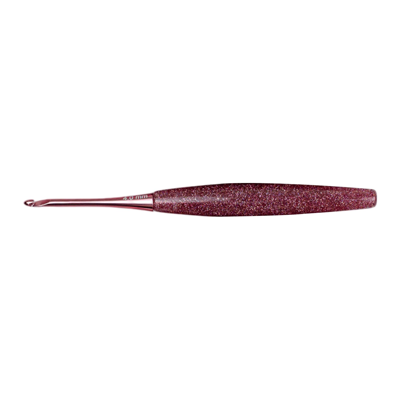 Ergonomic Resin Handle Crochet Hook Comfortable Grip Aluminium Crochet Needle for Knitting Crocheting Yarn Craft Aluminum Needle