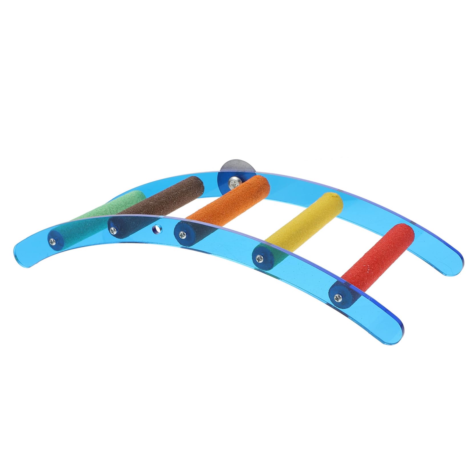 POPETPOP 1Pc Acrylic Parrot Climbing Ladder Stand Design Fun Bird Plaything for Cage for Parrots Cockatiels and Birds Durable Bird Climbing Stair