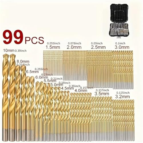 Set de Brocas de Acero Rápido 99 Piezas para Taladro miniatura 3