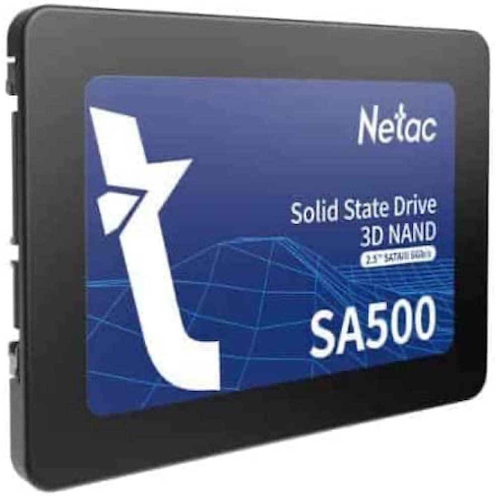 Netac 128GB SA500 SSD, 2.5", SATA3, 3D TLC NAND, R/W 500/400 MB/s, 7mm