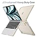 Batianda Heavy Duty Case for New MacBook Air 13.6 inch 2026 M5 2025 M4 Chip 2024 2022 Release, Ergonomic Foldable Kickstand (Holds 20lbs) Matte Translucent Protective Cover with Keyboard Skin, Khaki